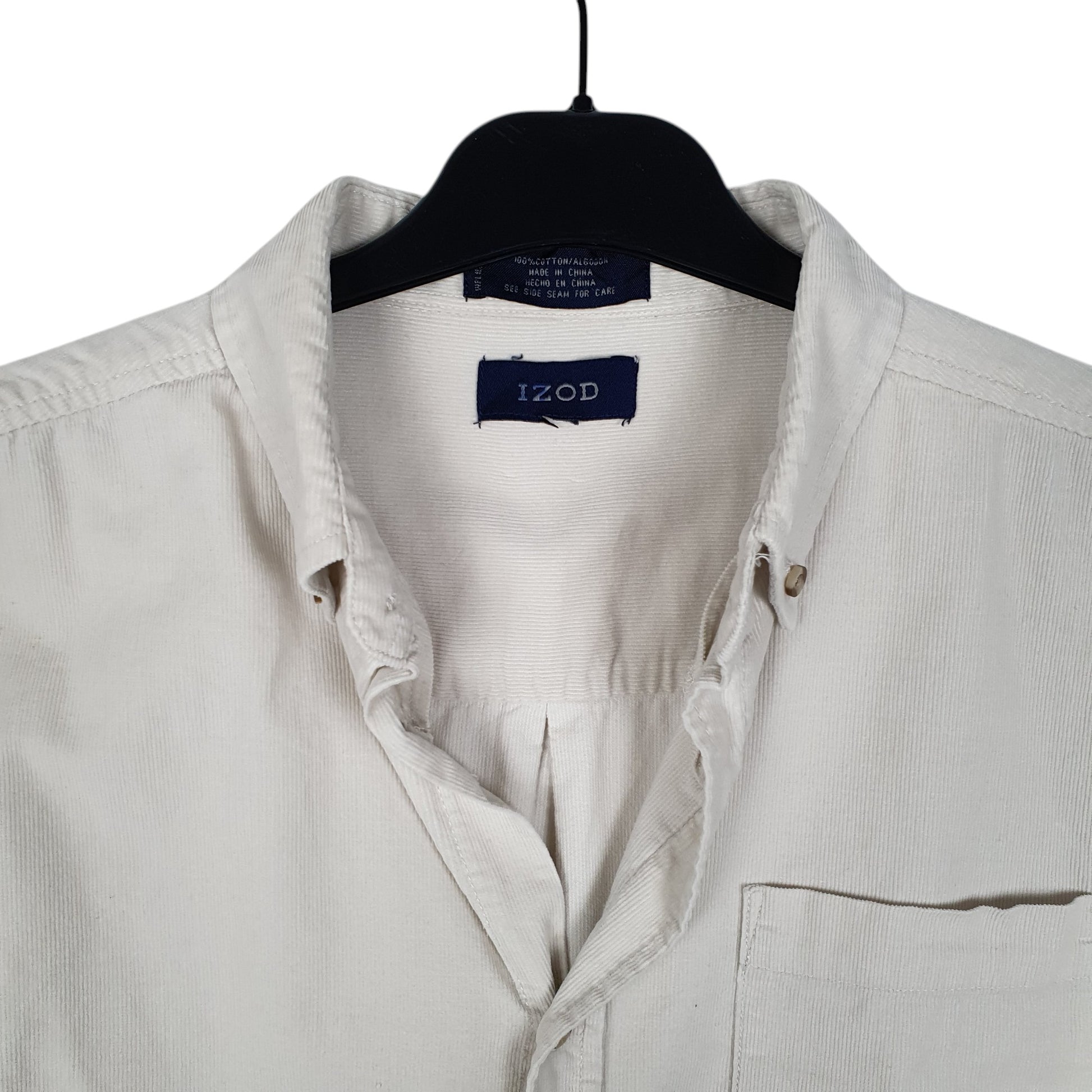 Mens Cream Izod Corduroy  Shirt