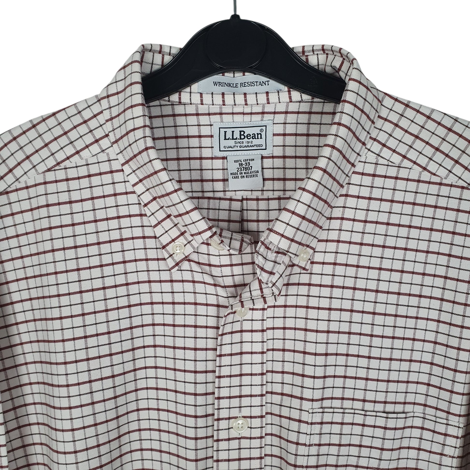 Mens Burgundy L.L.Bean   Shirt