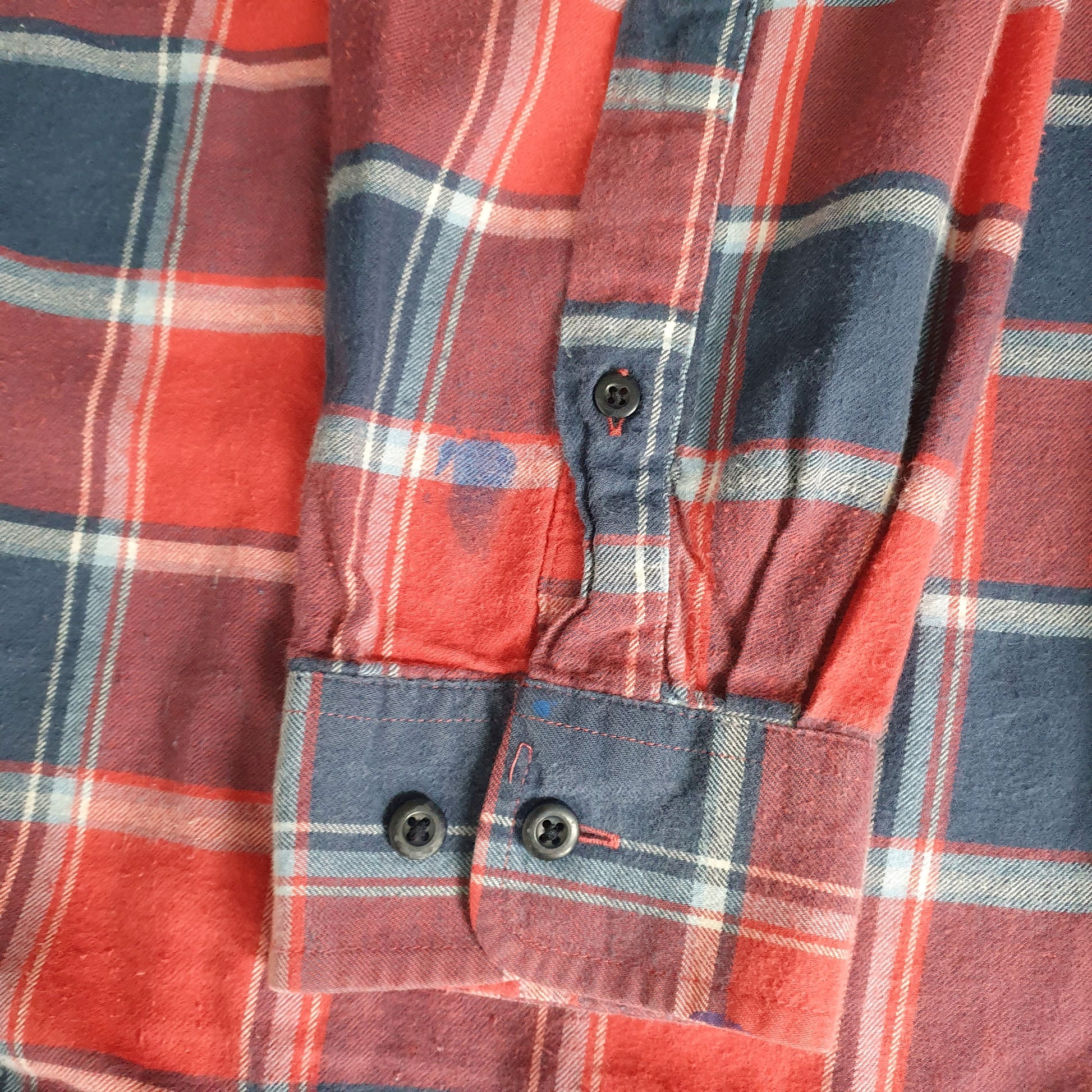 Mens Red L.L.Bean Plaid  Shirt