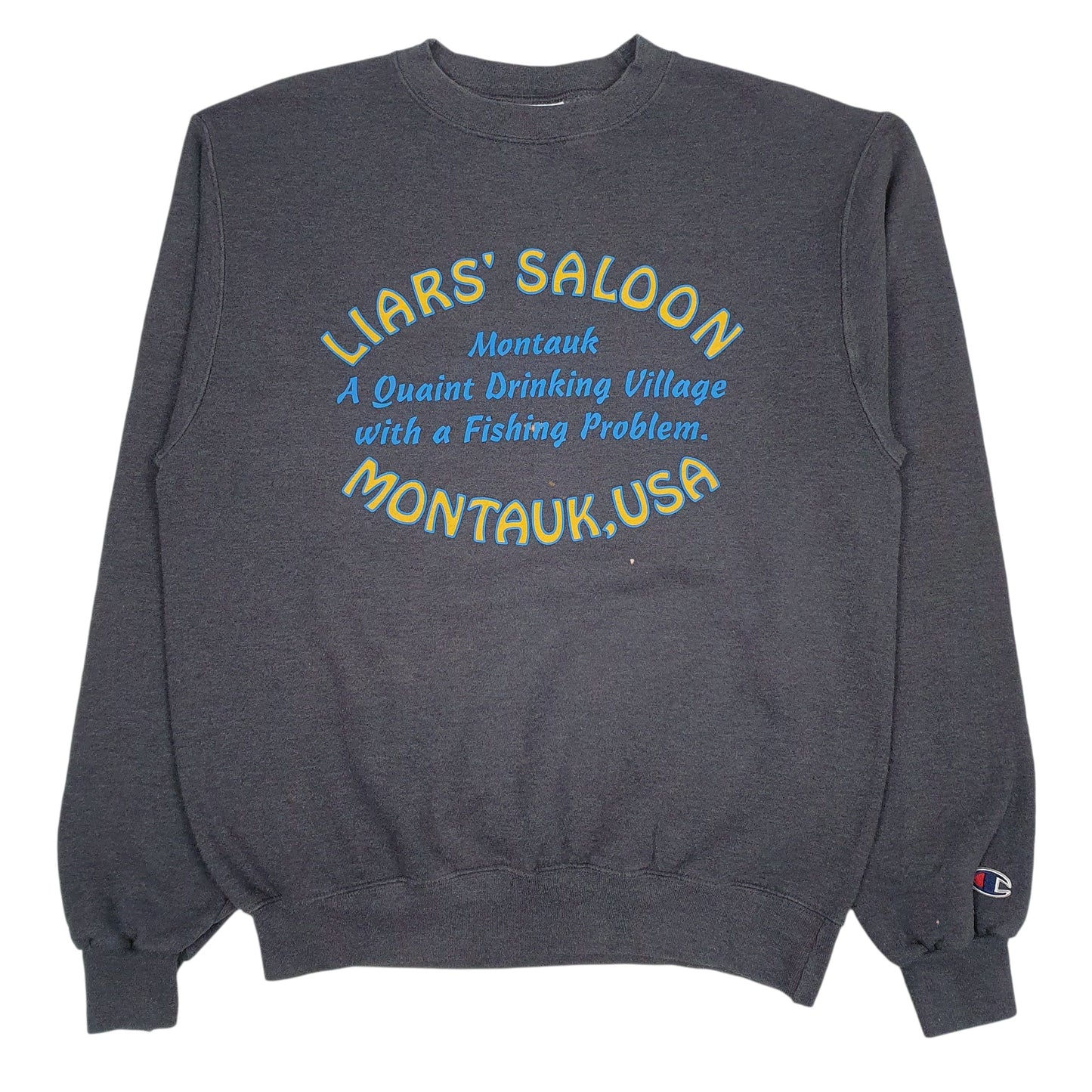 Mens Grey Champion  Crewneck Jumper
