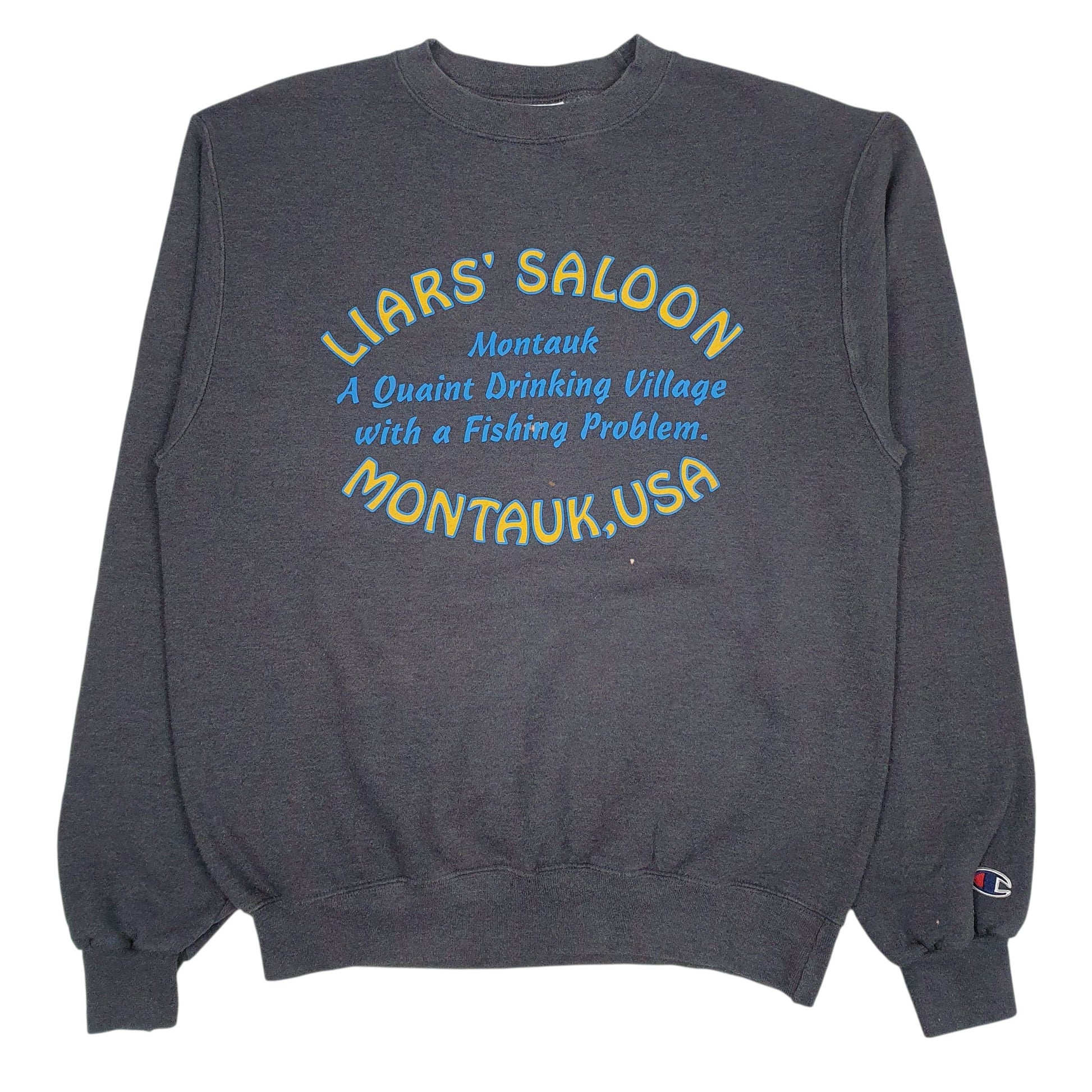 Mens Grey Champion  Crewneck Jumper