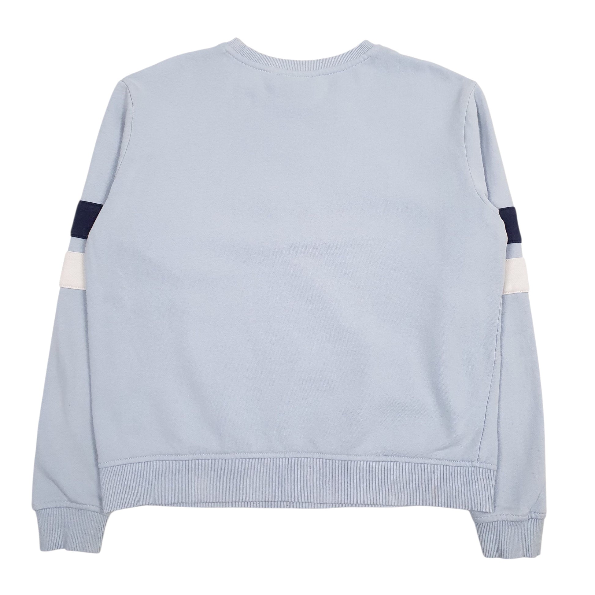 Womens Blue Fila Spellout Crewneck Jumper