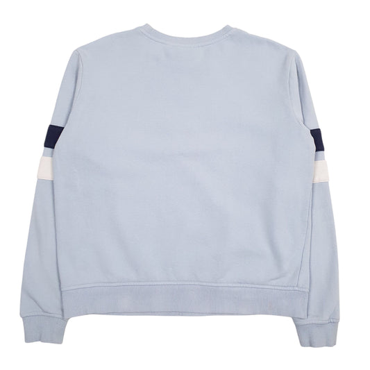 Womens Blue Fila Spellout Crewneck Jumper