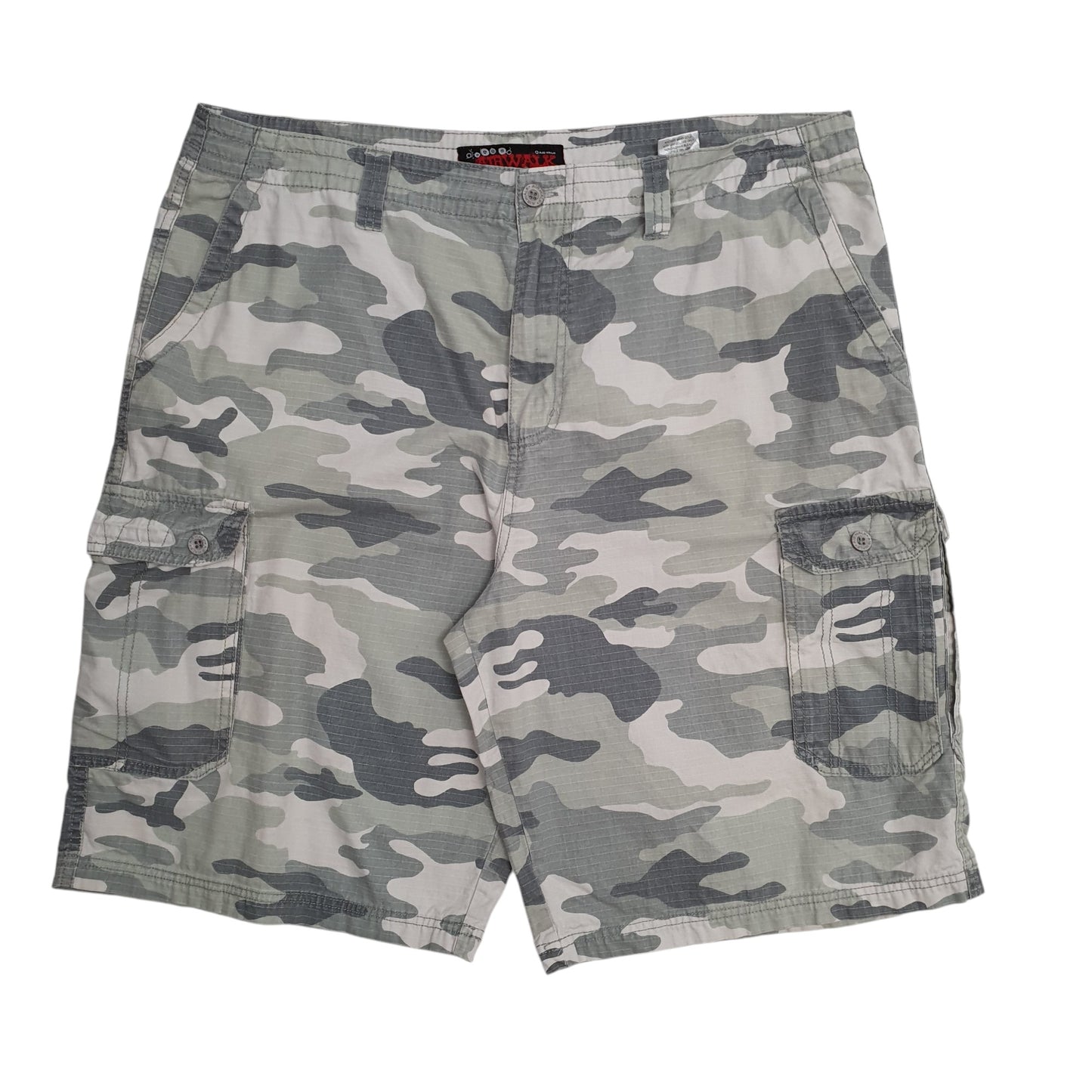 Mens Grey Airwalk Camo Chino Shorts