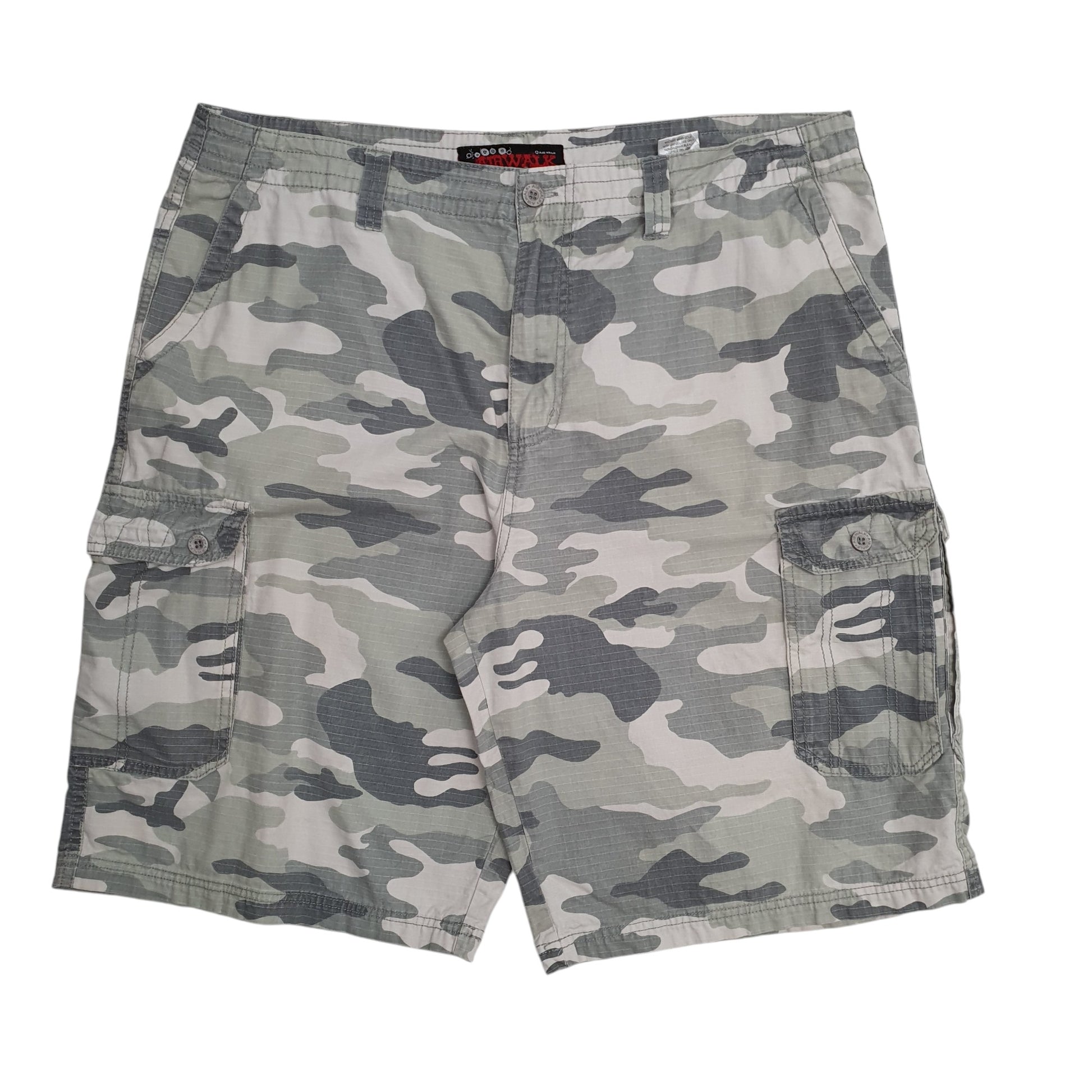 Mens Grey Airwalk Camo Chino Shorts