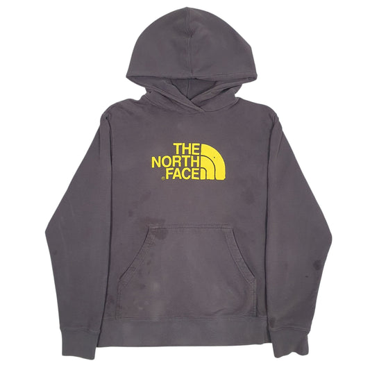Mens Grey The North Face Spellout Hoodie Jumper