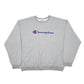 Mens Grey Champion Spellout Crewneck Jumper