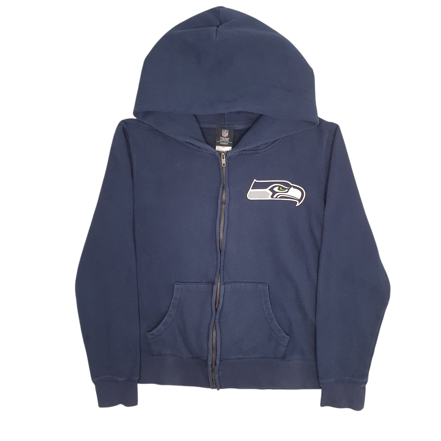 Womens Navy NFL Seattle Seahawks Full Zip Jumper