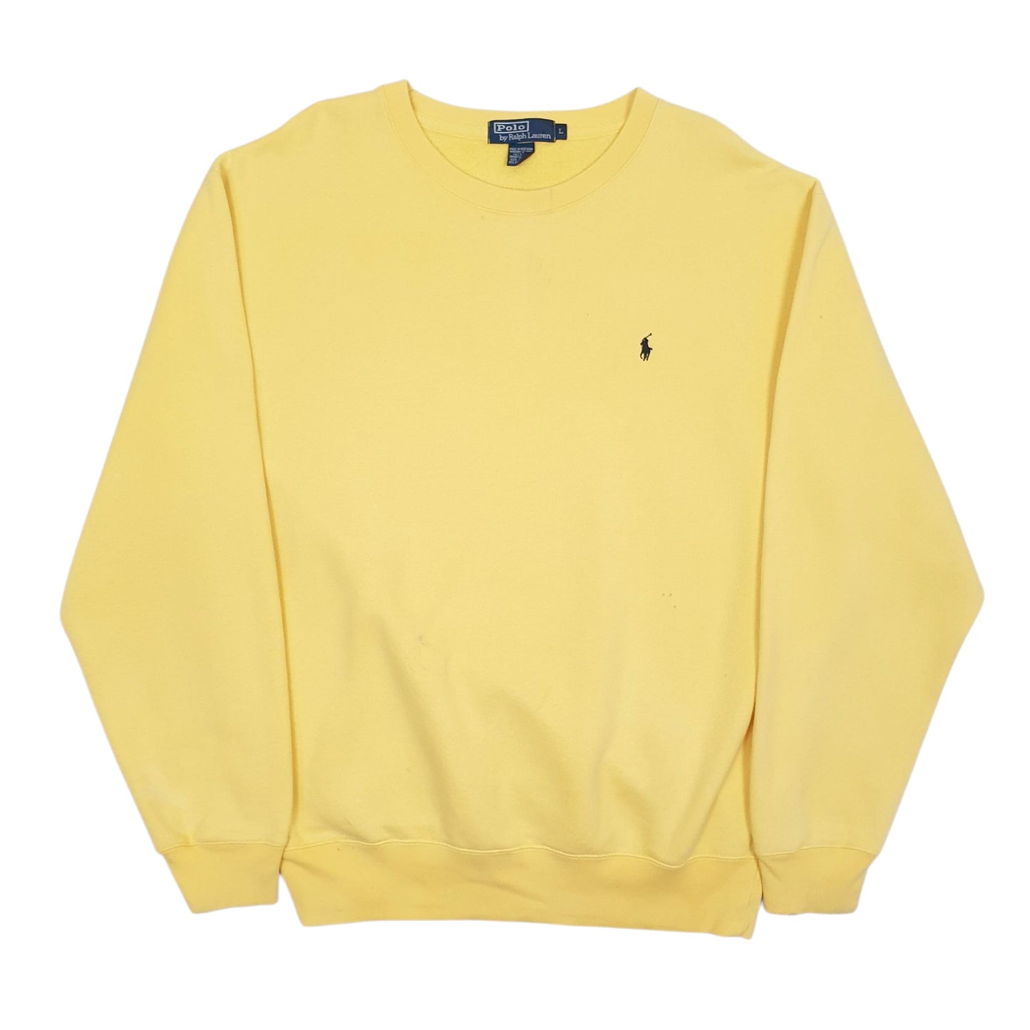 Mens Yellow Polo Ralph Lauren Vintage Crewneck Jumper