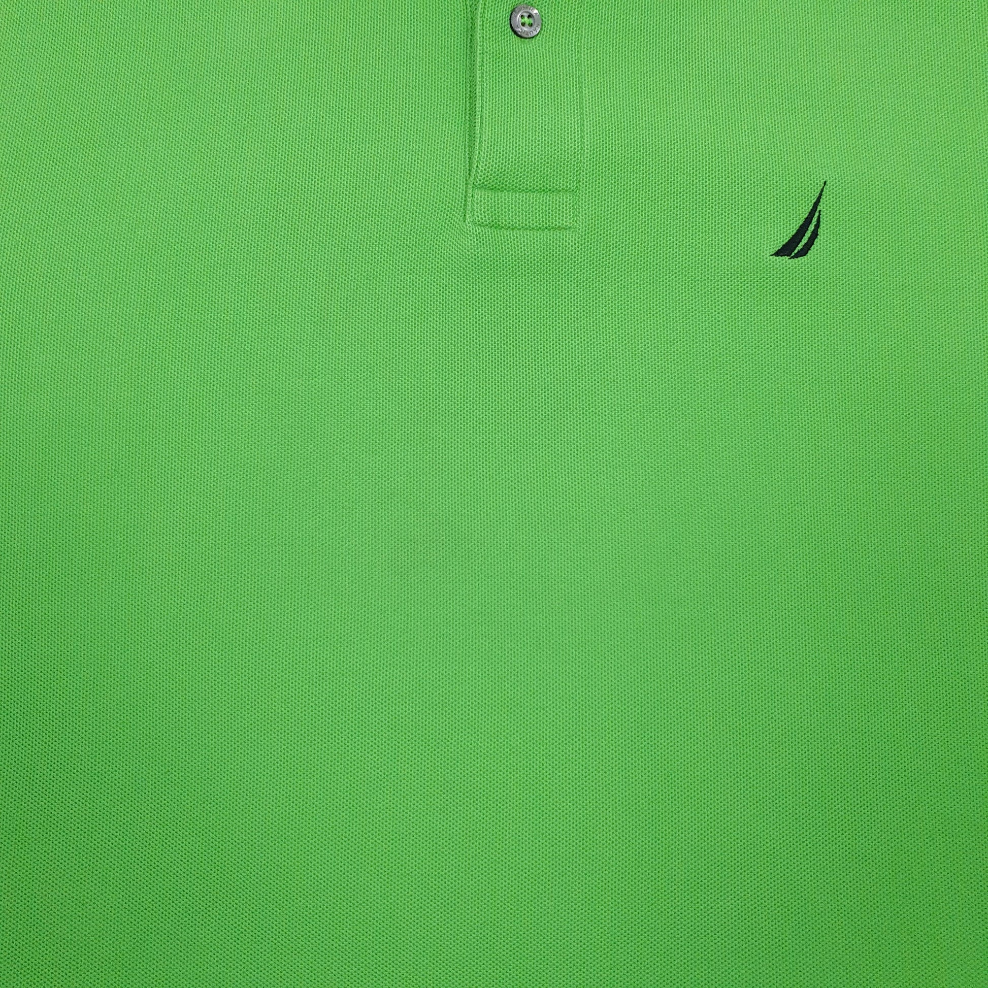 Mens Green Nautica Performance Deck Shirt Hoodie Polo Shirt