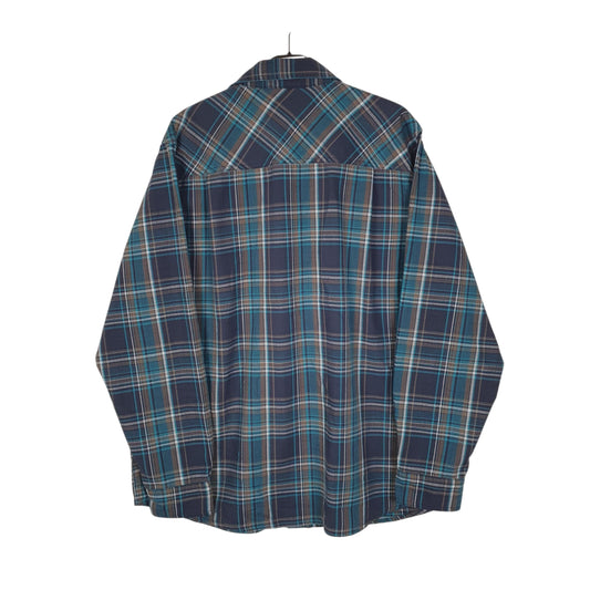 Mens Blue L.L.Bean Thick Plaid  Shirt