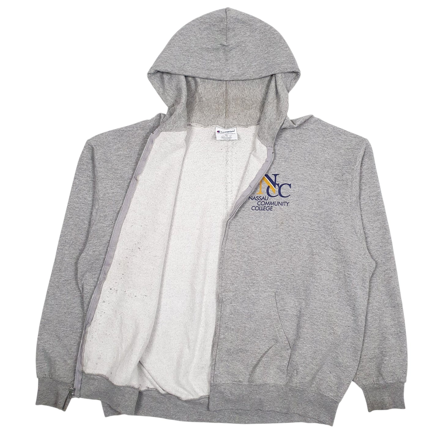 Mens Grey Champion  Full Zip Jumper