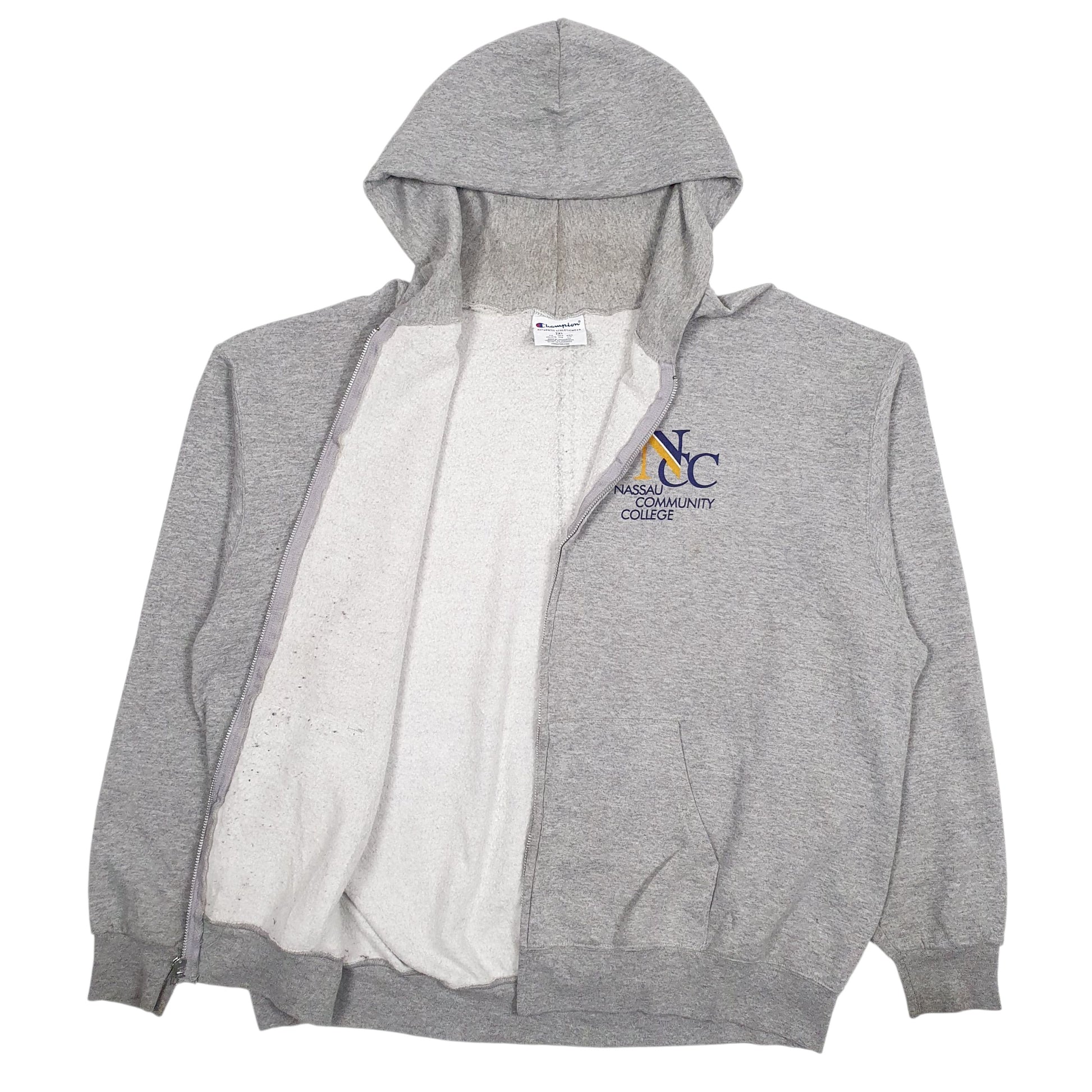 Mens Grey Champion  Full Zip Jumper