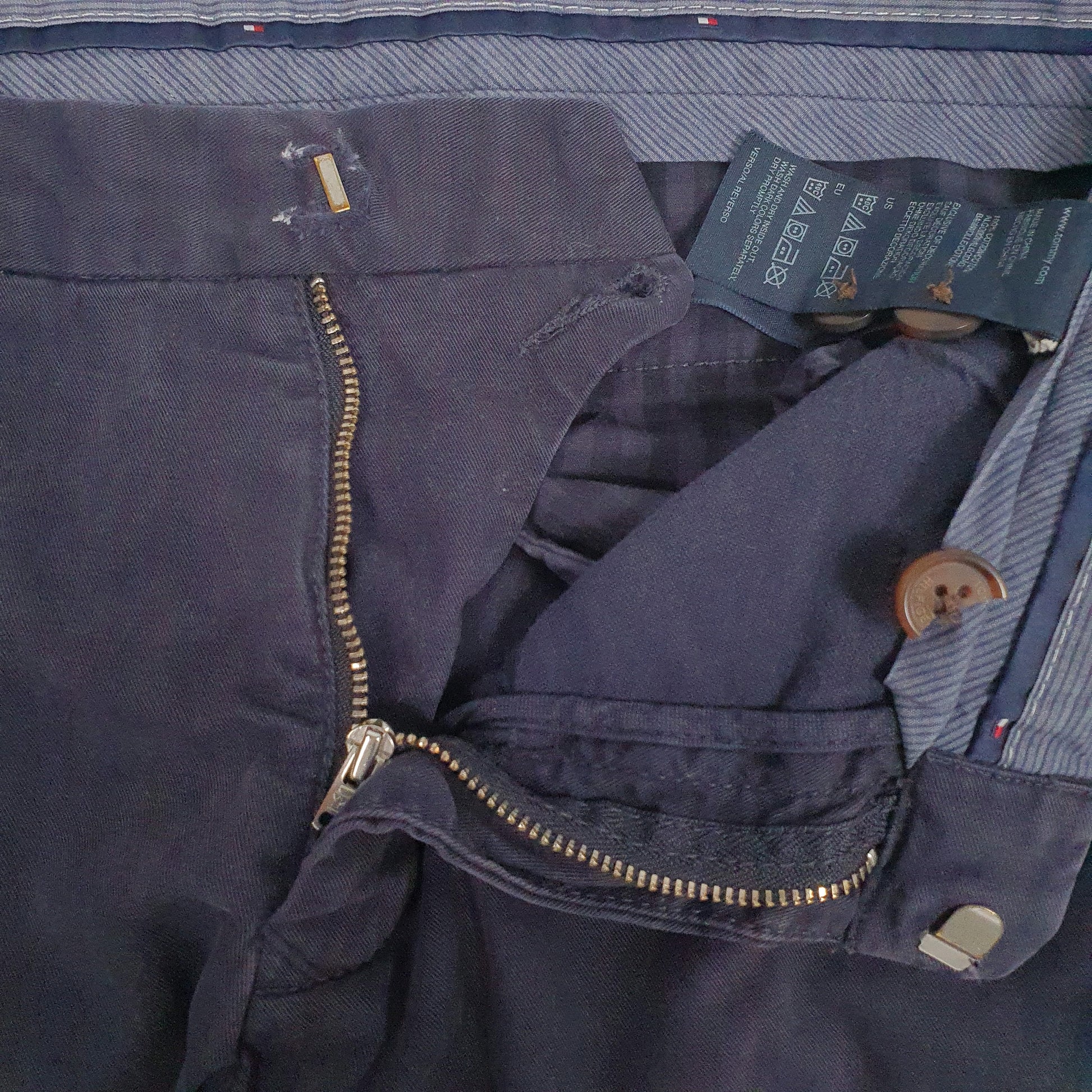 Mens Navy Tommy Hilfiger   Trousers