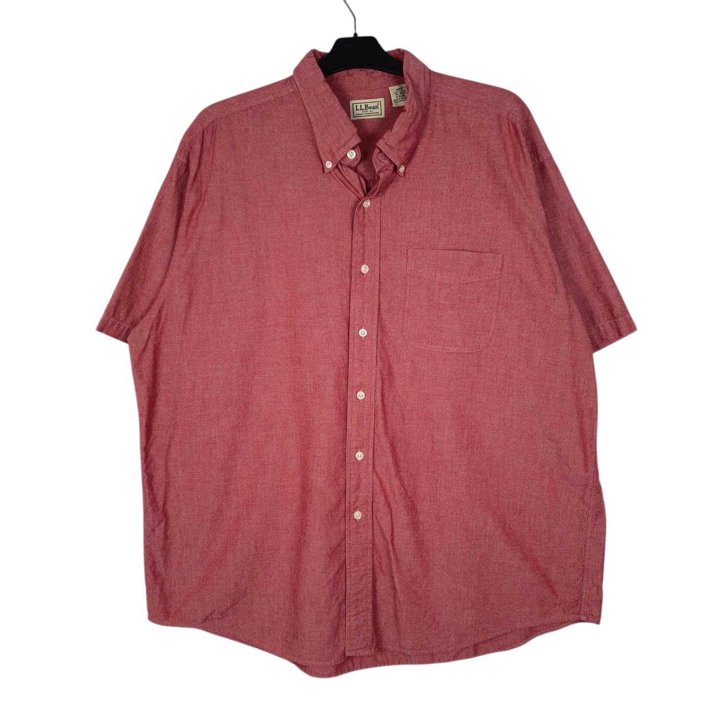 Mens Pink L.L.Bean  Short Sleeve Shirt