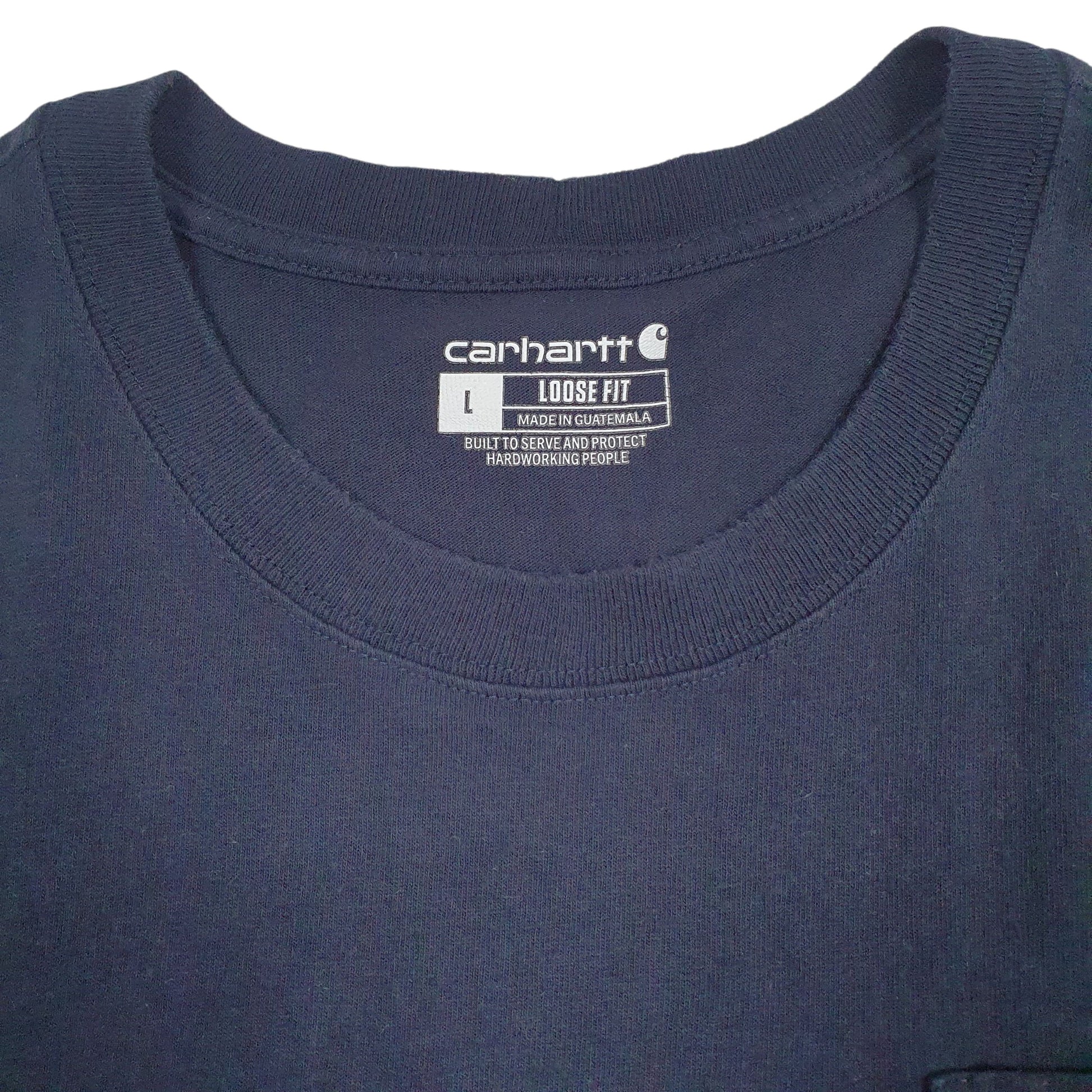Mens Navy Carhartt   T Shirt