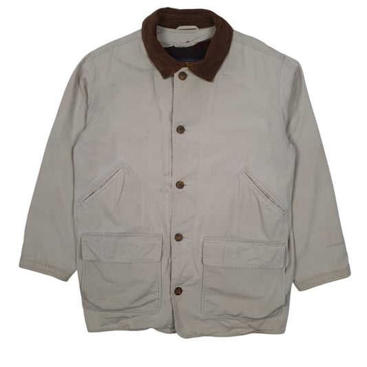 Mens Grey Woolrich Field Barn Chore Crewneck Coat