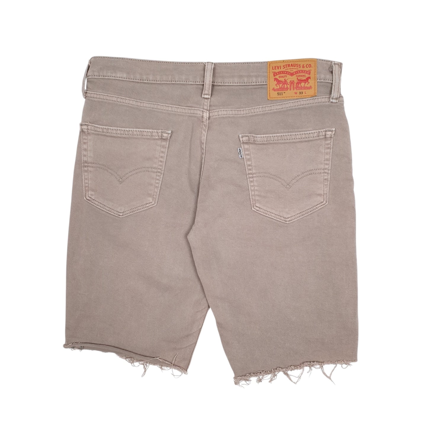 Mens Grey Levis 511 Slim Fit Cut Off  Shorts