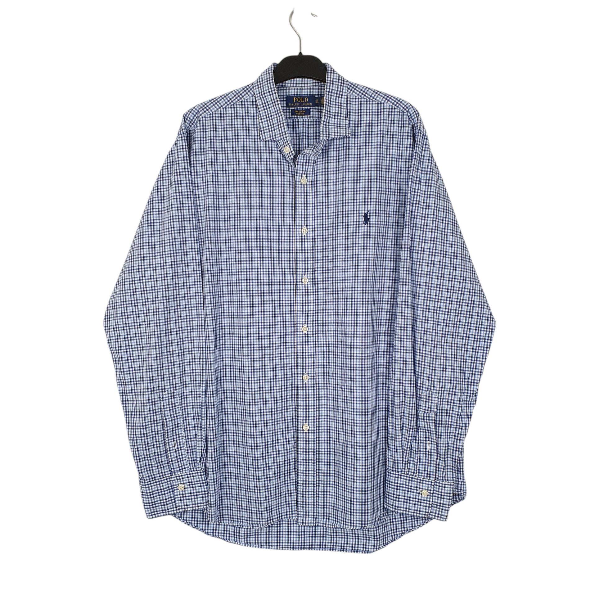 Mens Blue Polo Ralph Lauren Stretch Long Sleeve Shirt