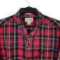 Mens Red L.L.Bean Thick Flannel Plaid  Shirt