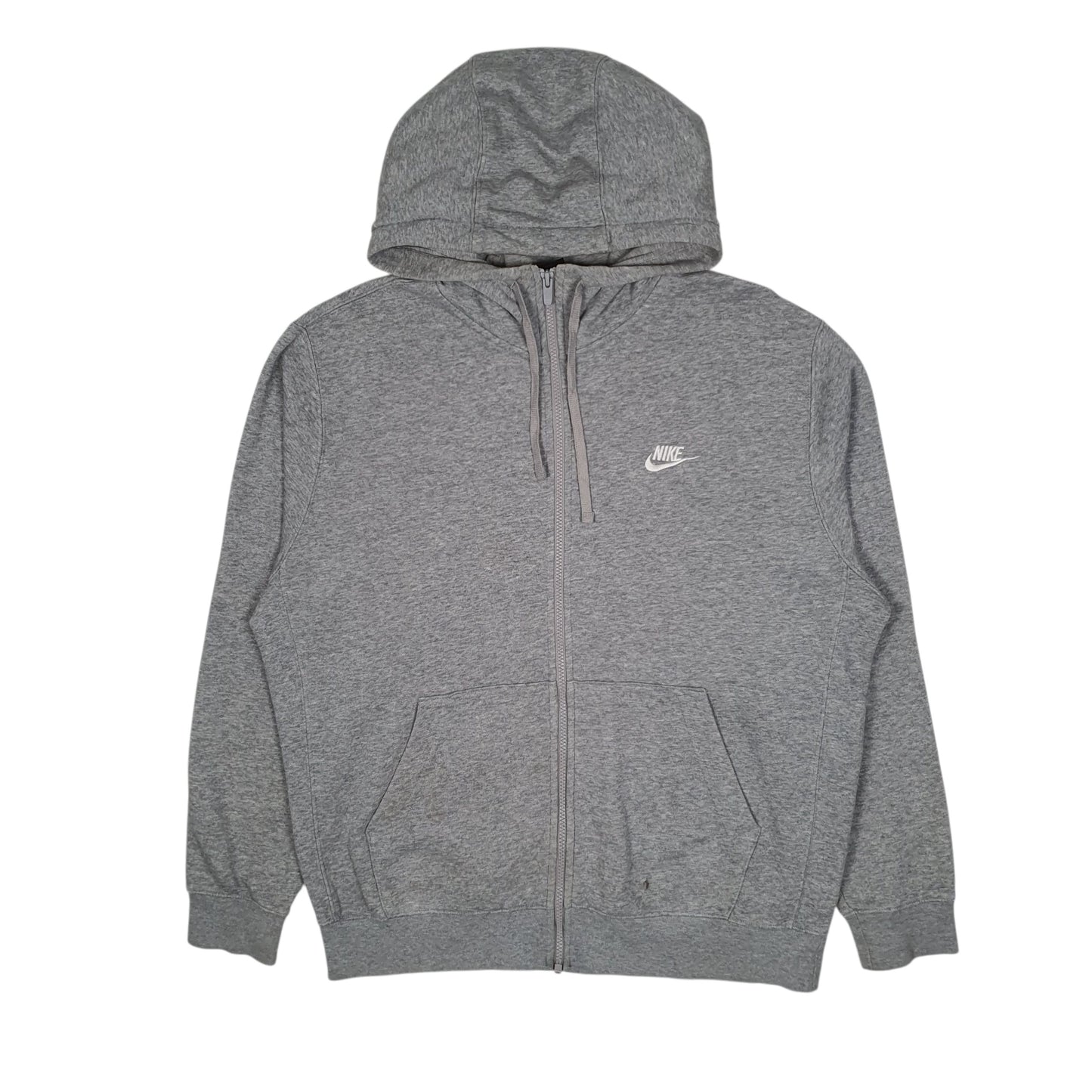 Mens Grey Nike Hoodie Full Zip Jumper