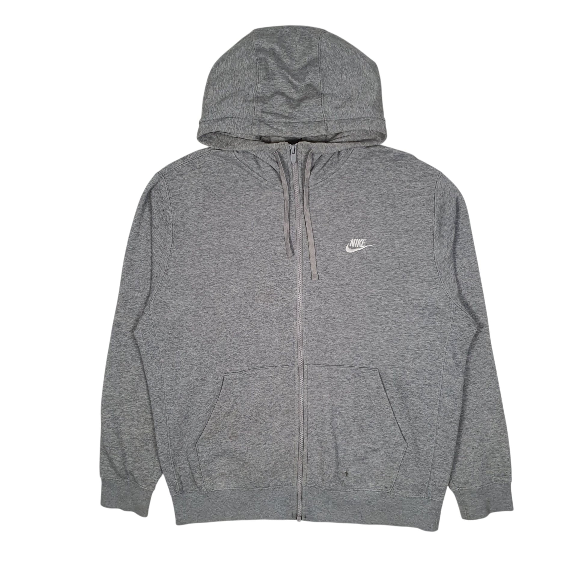 Mens Grey Nike Hoodie Full Zip Jumper