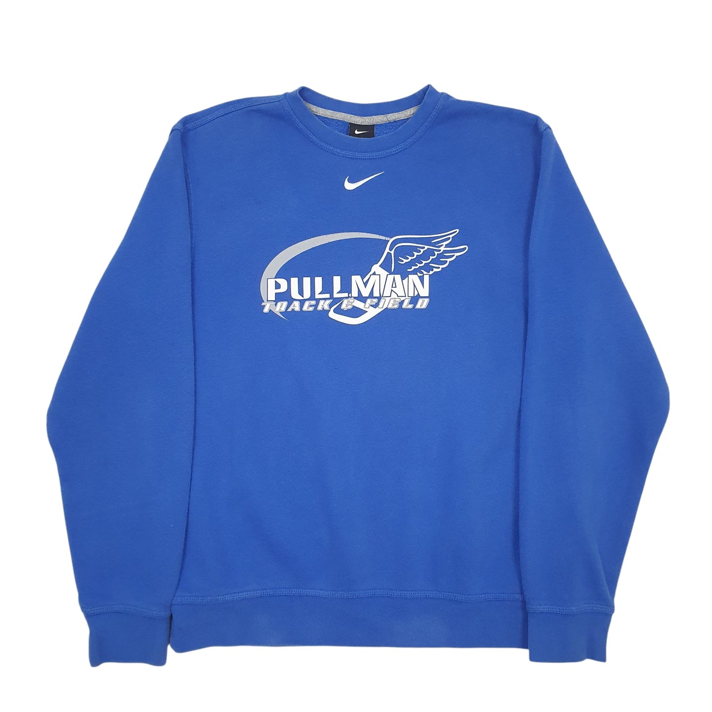 Mens Blue Nike Pullman Track & Run Crewneck Jumper