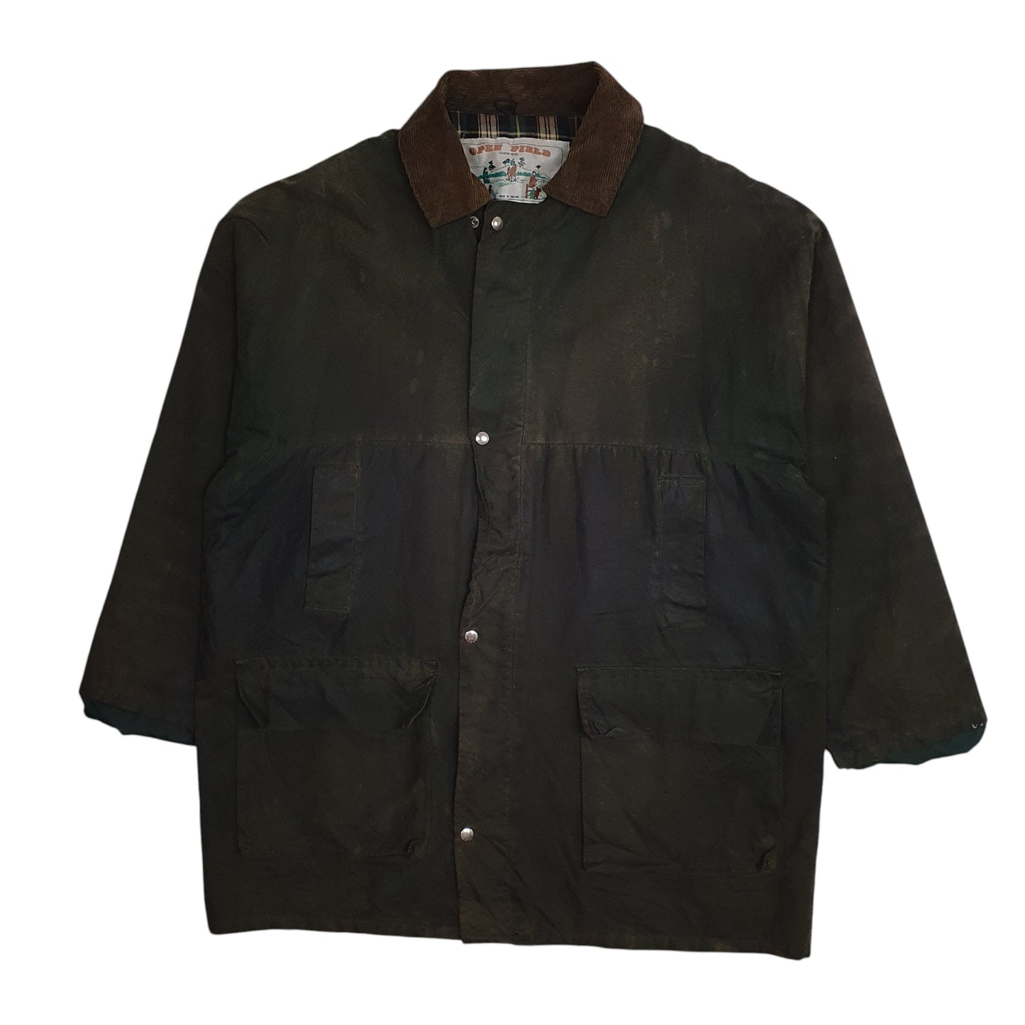 Mens Green Open Field   Coat
