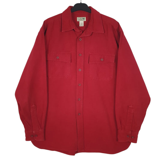 Mens Red L.L.Bean Chamois Long Sleeve Shirt