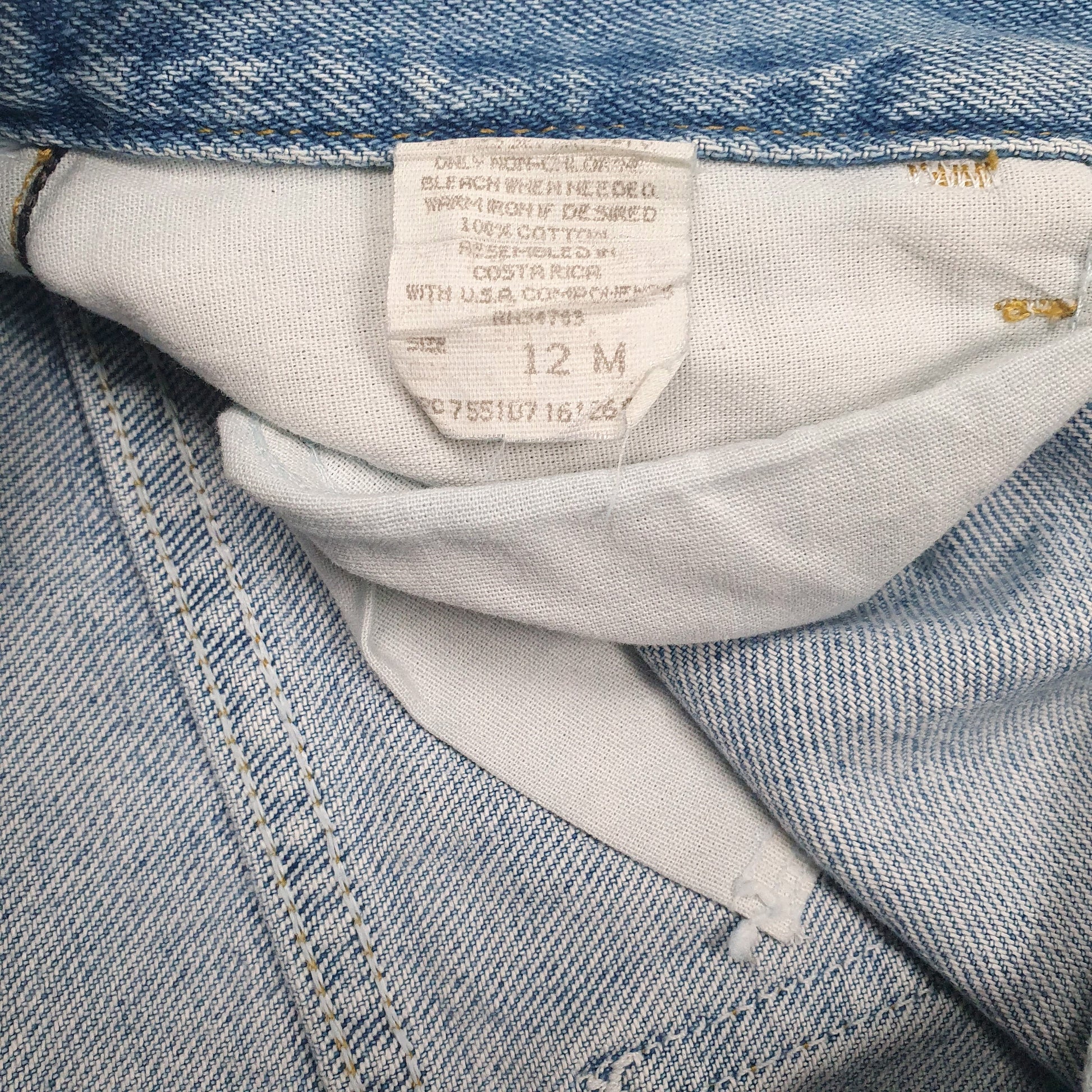 Womens Blue Lee Vintage 90s Quarter Zip Shorts