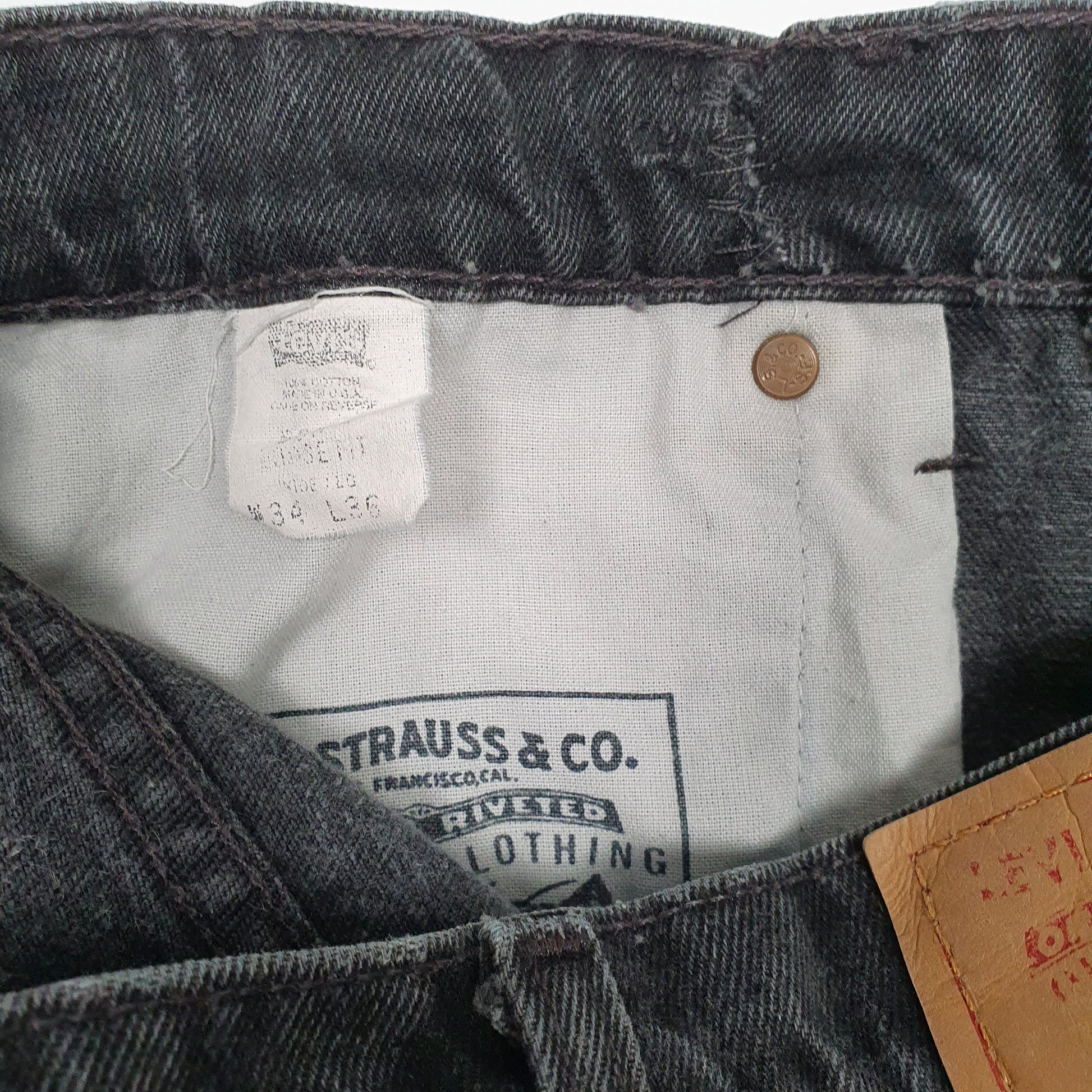 Womens Black Levis 565 Vintage 90s Made In USA Cut Off  Shorts