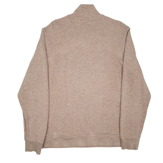 Mens Brown Lacoste  Quarter Zip Jumper