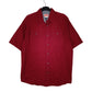 Mens Burgundy Wrangler  Short Sleeve Shirt