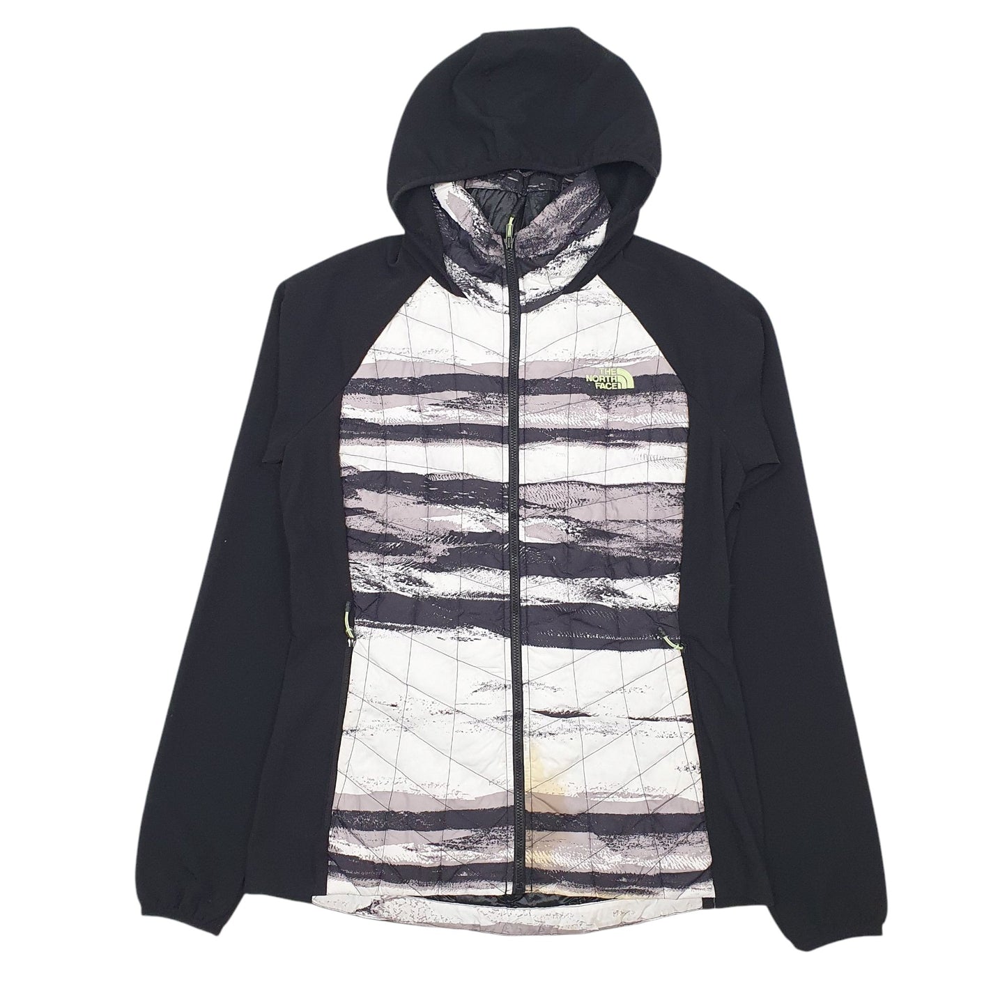 Womens Black The North Face Padded Thermoball Hoodie Coat