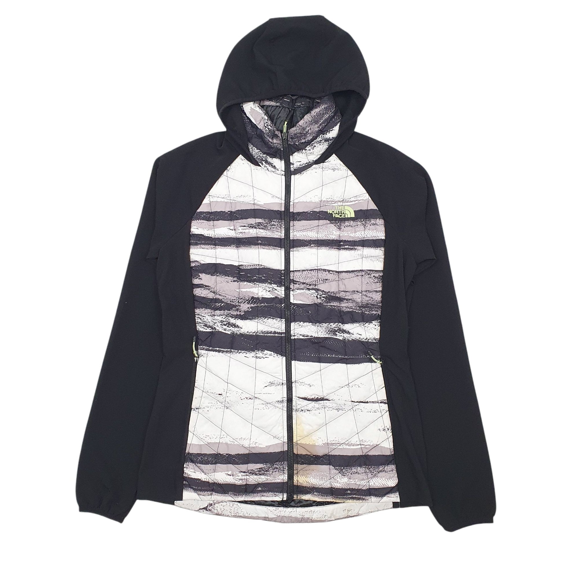 Womens Black The North Face Padded Thermoball Hoodie Coat