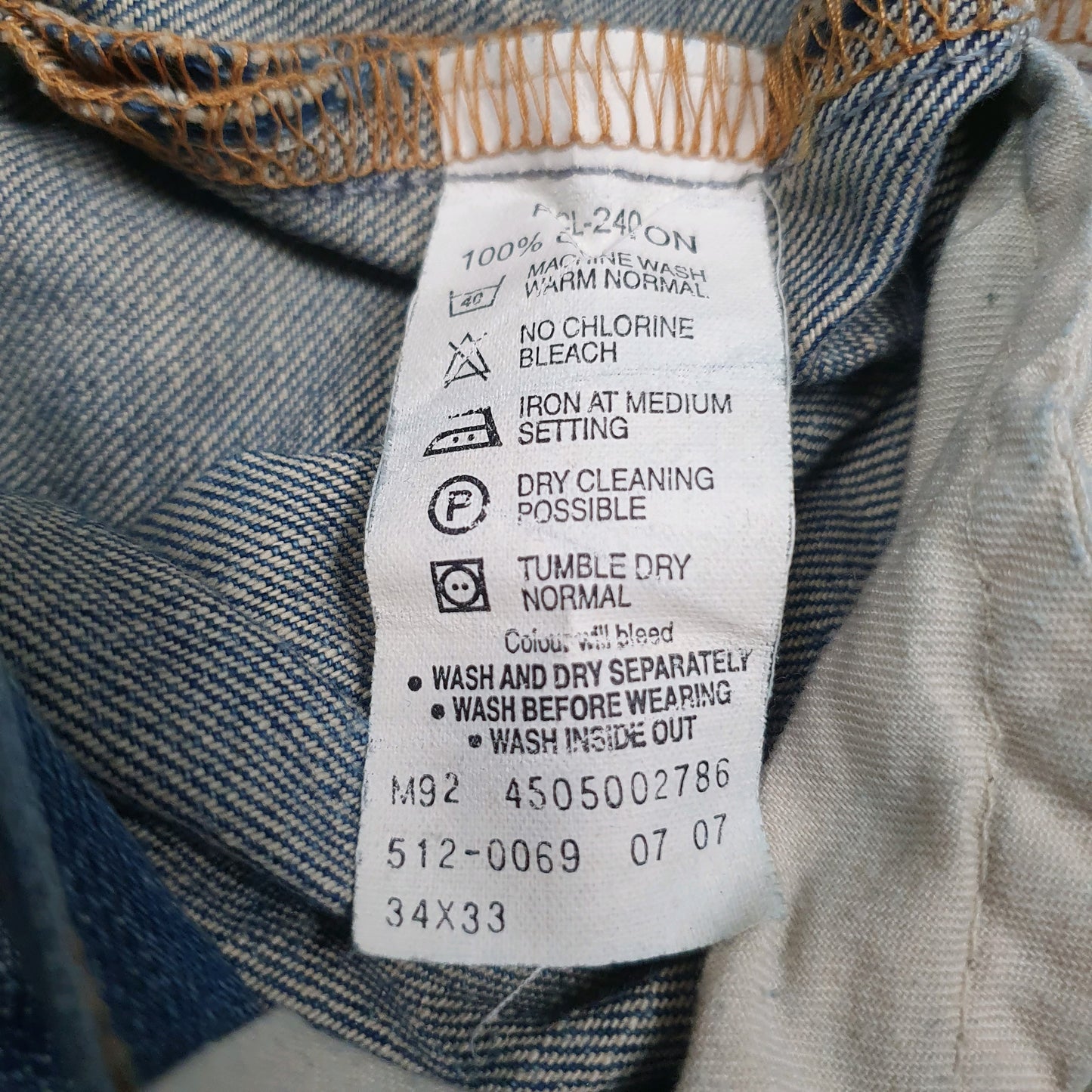 Mens Blue Levis Vintage  Jeans