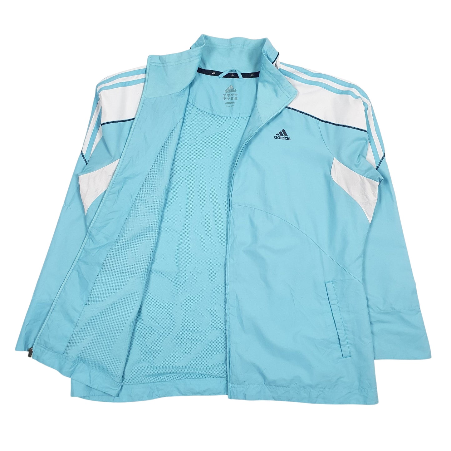 Womens Blue Adidas  Hoodie Coat