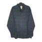 Mens Navy L.L.Bean Thick Flannel Plaid Long Sleeve Shirt