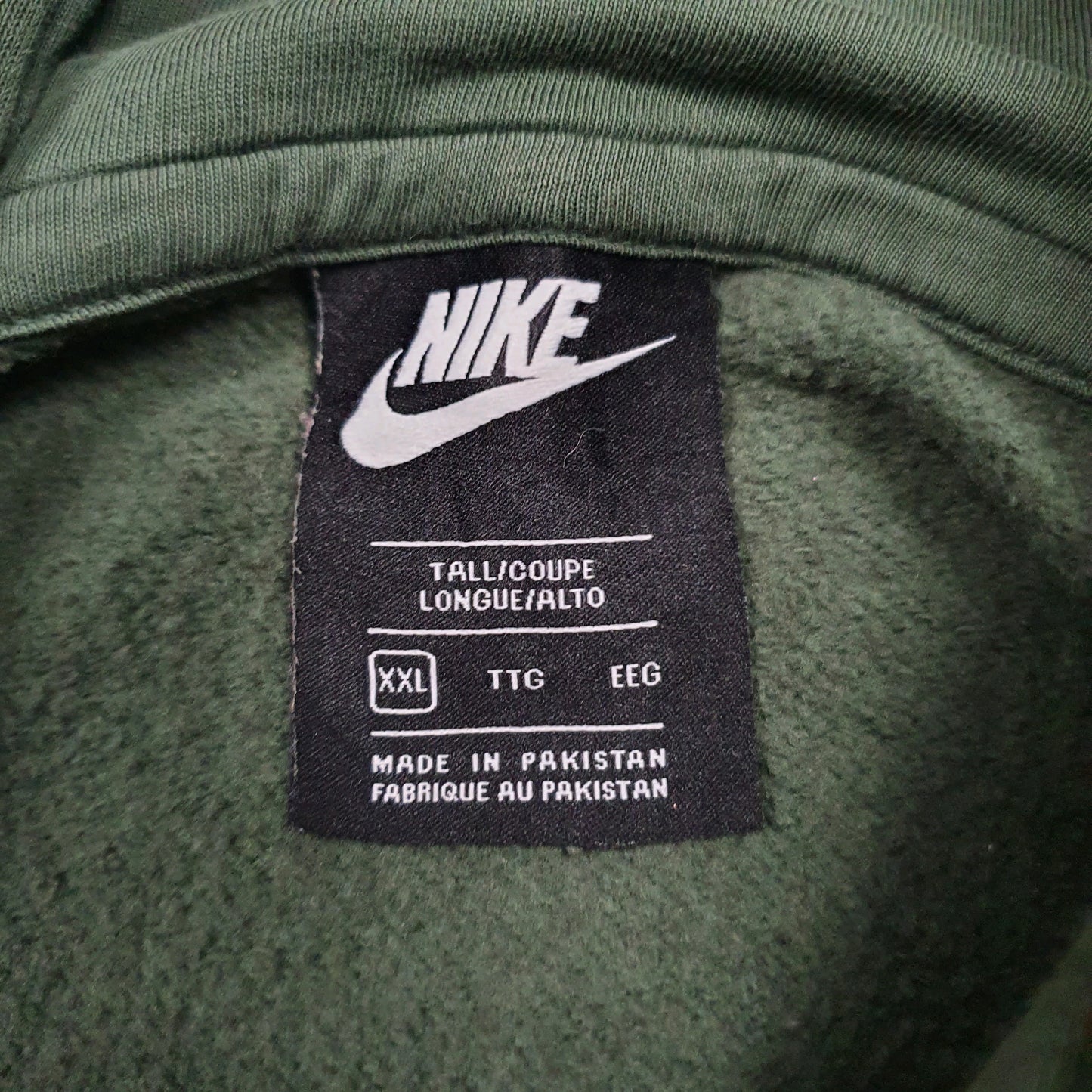 Mens Green Nike Spellout Hoodie Jumper