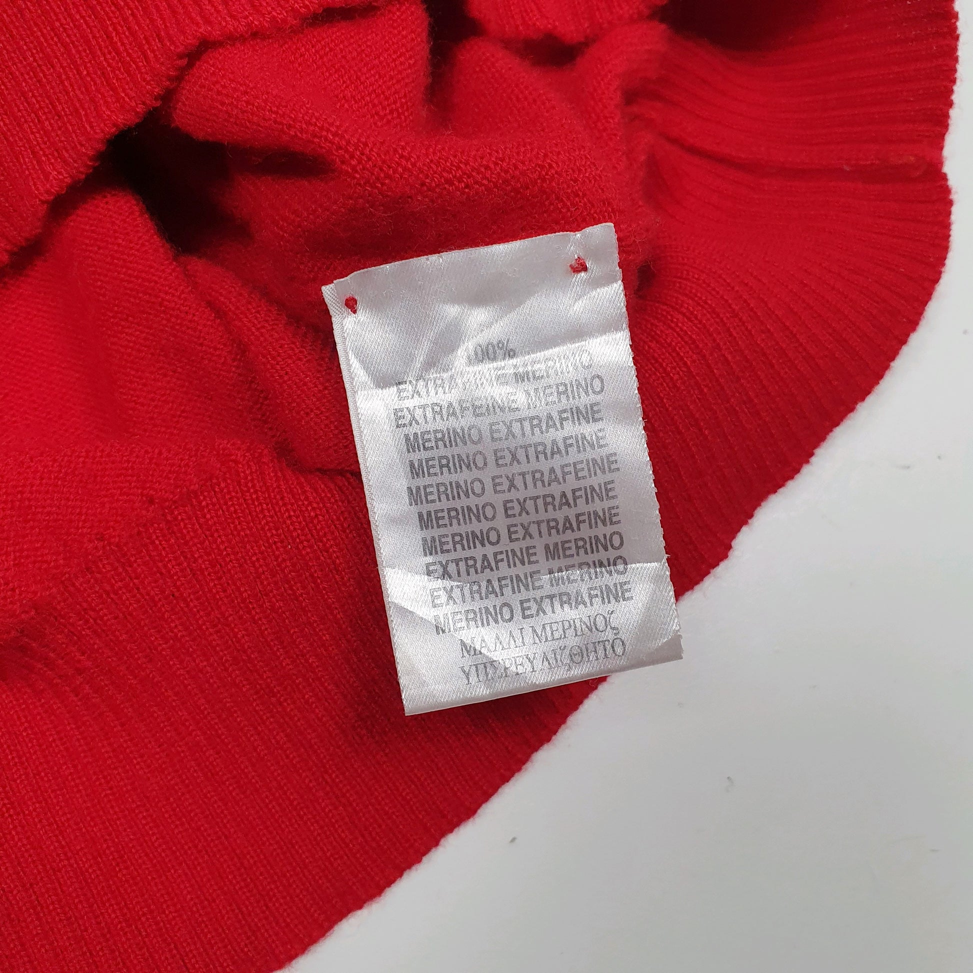 Mens Red Burberry  Crewneck Jumper