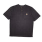 Mens Grey Carhartt Henley Short Sleeve T Shirt