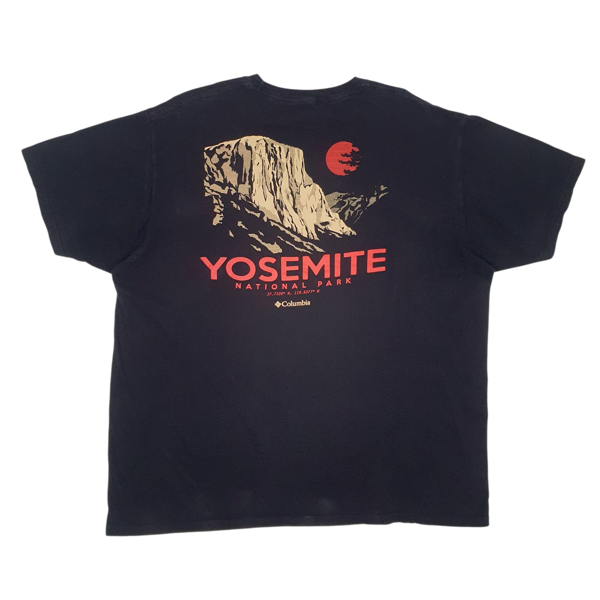 Mens Black Columbia Sportswear Company Yosemite National Park  T Shirt