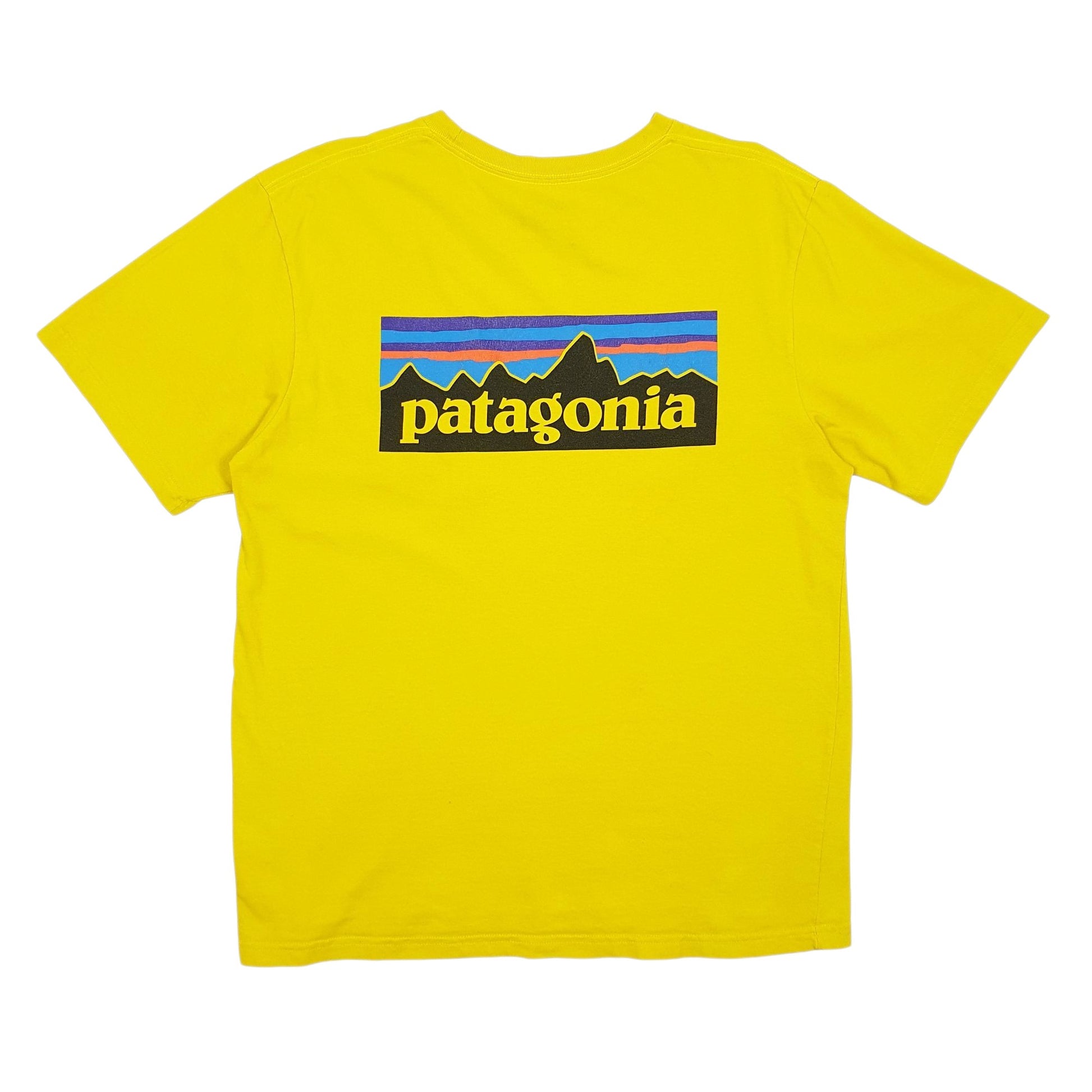 Mens Yellow Patagonia   T Shirt