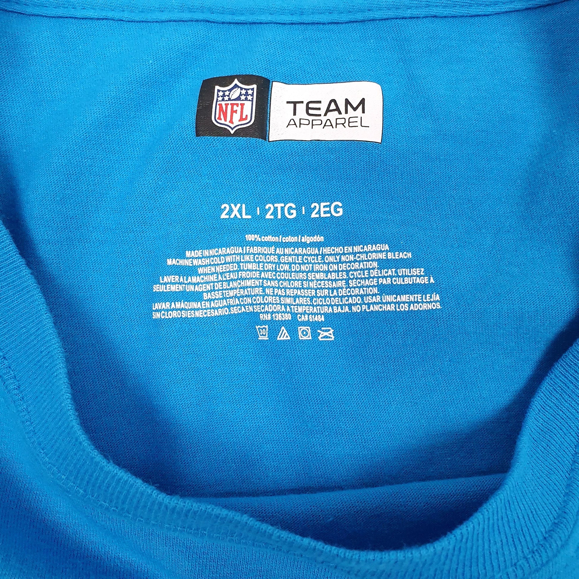 Mens Blue NFL Carolina Panthers  T Shirt