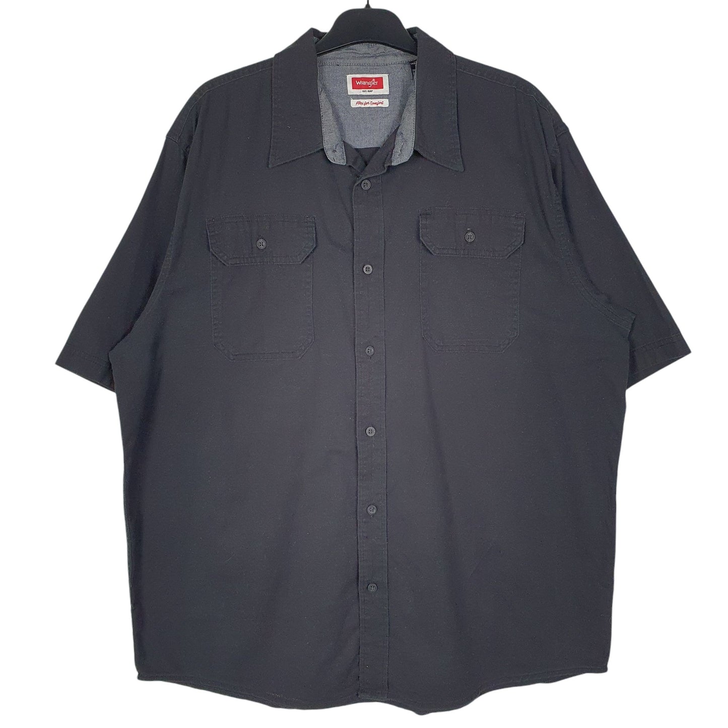 Mens Black Wrangler  Short Sleeve Shirt