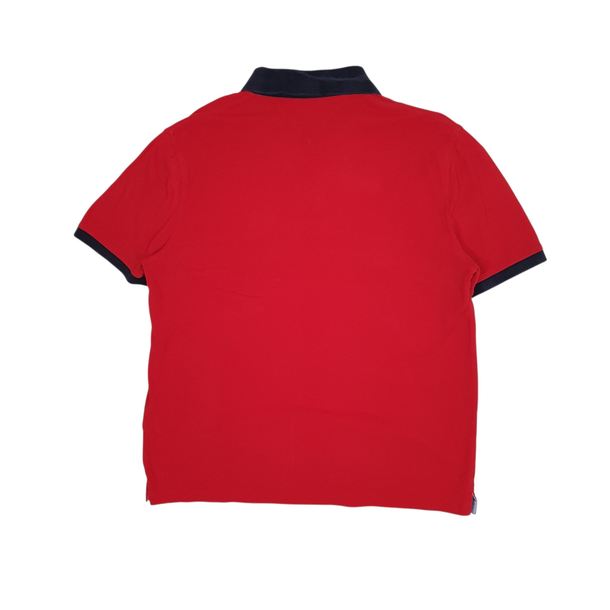 Mens Red Tommy Hilfiger  Crewneck Polo Shirt