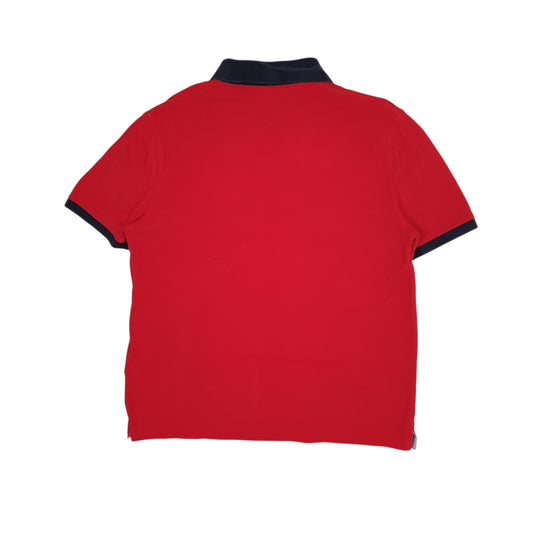 Mens Red Tommy Hilfiger  Crewneck Polo Shirt