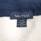 Mens White Nautica Vintage 90s Made In USA Quarter Zip Jumper