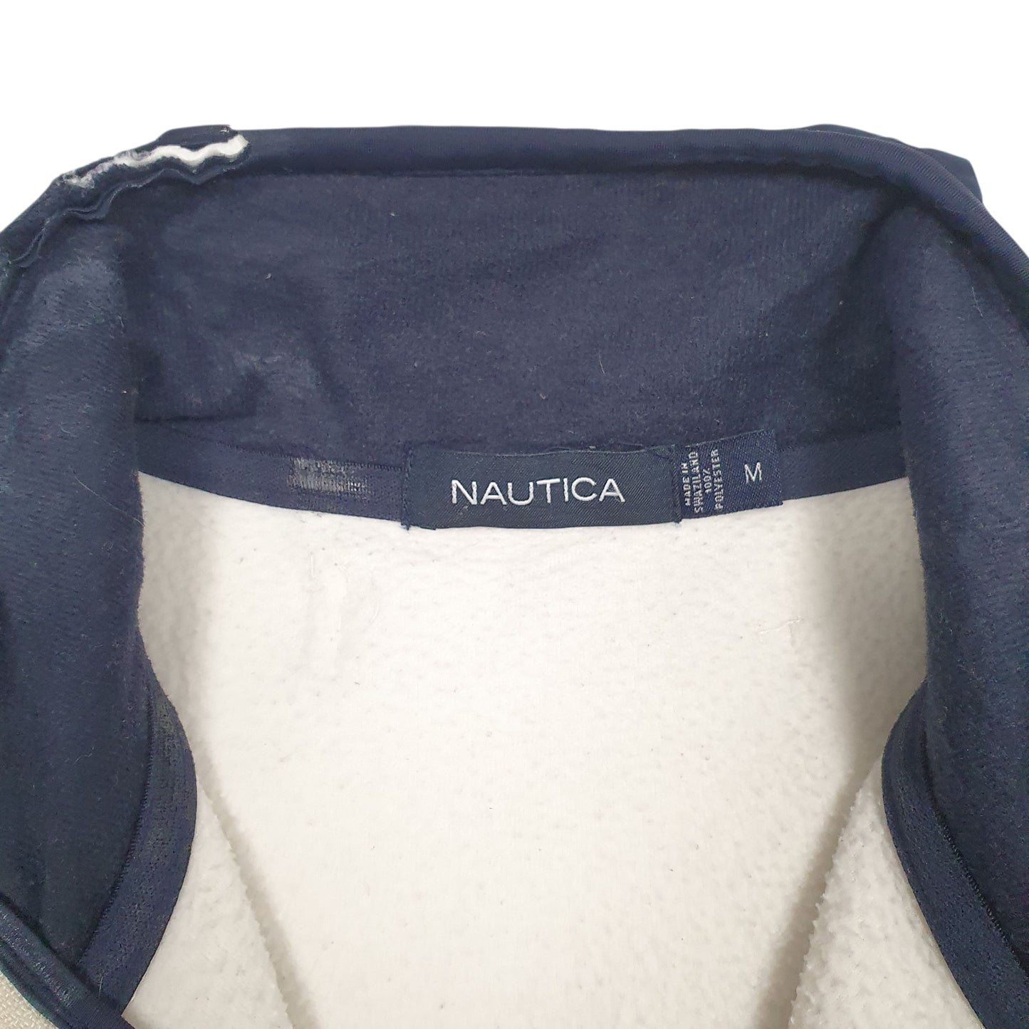 Mens White Nautica  Quarter Zip Jumper