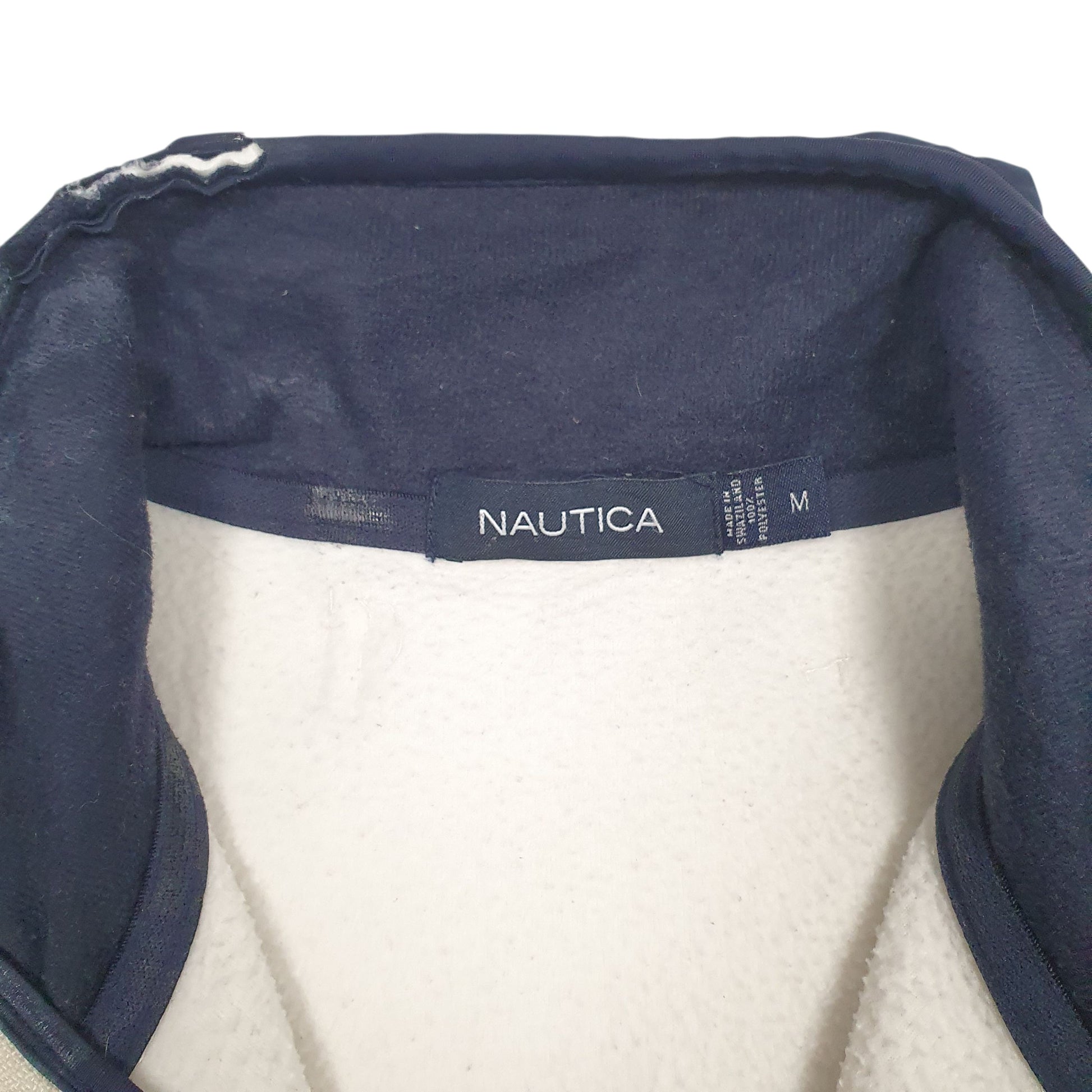 Mens White Nautica  Quarter Zip Jumper